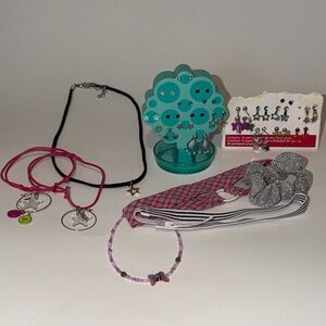 American Girl doll earrings & accessory lot